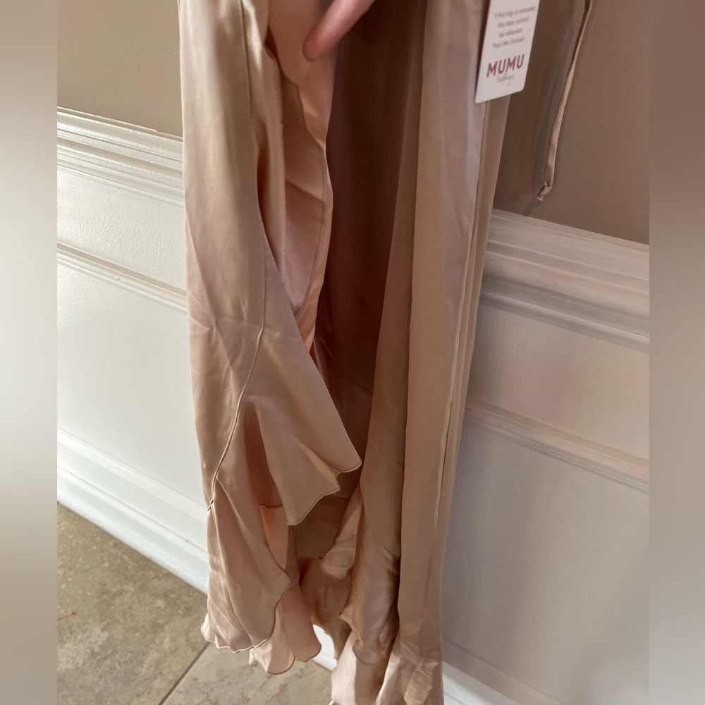 Show Me Your MuMu | Champagne Ruffle High Low Dress - Picture 7 of 9